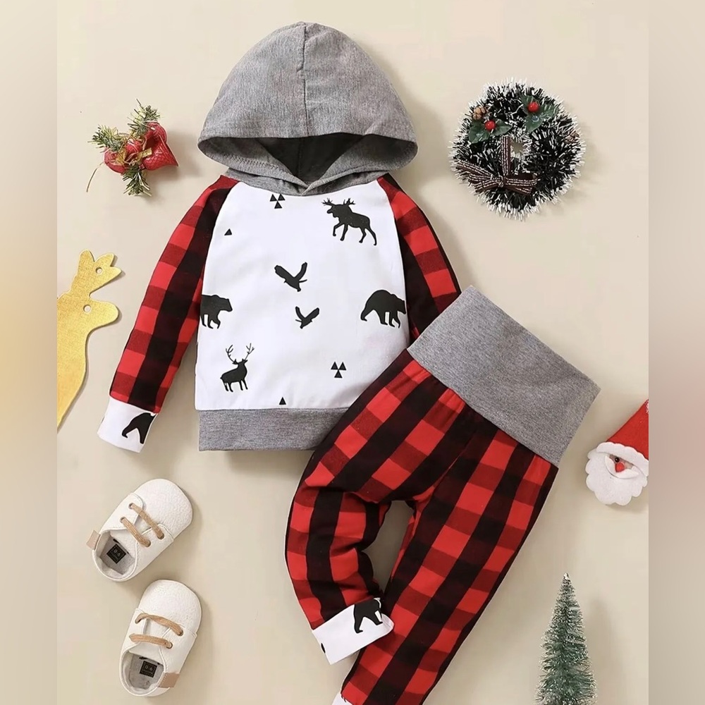 Christmas Winter Baby Outfit Set (9-12 Months)